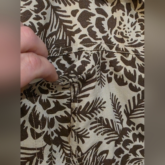 Croft & Barrow Cotton Linen Blend Tropical Floral Boho Print Jacket Size XL - Picture 4 of 7